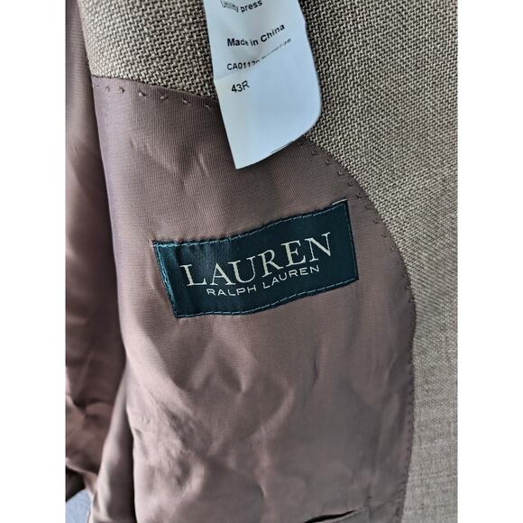 Lauren by  Ralph Lauren Blazer Rayon Linen Blend 43R 2 button - Picture 8 of 10